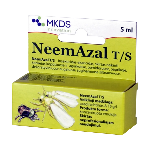 Insekticidas NeemAzal, 5 ml, bioinsekticidas, nuo kenkėjų, MKDS